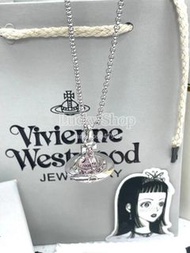 全新🌸Vivienne Westwood 經典土星粉鑽項鍊 銀色 粉色藍色黑色