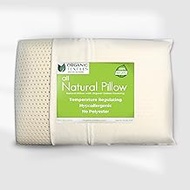 OrganicTextiles Natural Latex Pillow with Organic Cotton Cover, Queen Size, Extra Soft, GOTS Certified, Pressure Relief, Neck Pain Relief, Bed Pillow for Side, Back and Stomach Sleeper