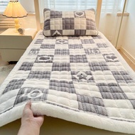 [in stock] Milk Velvet Mattress Topper for Home Bedroom Student Dormitory Single90x190Winter Fleece 