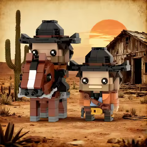 Gobricks MOC Red Dead Redemption Arthur Morgan Bricks Model Arthur Morgan Action Figures Building Bl