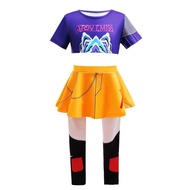 05 Demon Slayer Cosplay Costume – Kids Demon Hunter, Mirajane, Rumi, K-POP Anime Costume