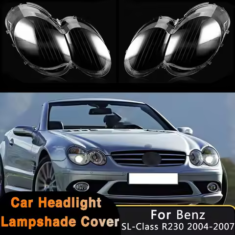 Car Headlamp Lens Cover Shell Headlight Cover For Mercedes-Benz W230/R230 SL SL350 SL500 R230 2004-2