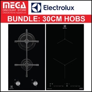 ELECTROLUX BUNDLE: EGC3320NOK 30CM 2-BURNER GAS HOB &amp; EHI325CA 30CM 2-ZONE INDUCTION HOB