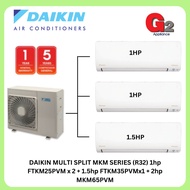 DAIKIN MULTI SPLIT MKM65PVM [MKM SERIES (R32)] 1hp FTKM25PVM x 2 + 1.5hp FTKM35PVMx1 - DAIKIN WARRAN