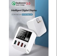最新智能超快速40W PD QC3.0 USB 充電插頭連LED顯示屏  ggmckp Intelligence Universal 40W PD Quick Charge QC3.0 USB Wal