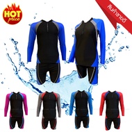 Long-Sleeved Short-Legged Swimsuit Women's And Men's Swimsuits Tom Black Front Zipper Urgent Size M 