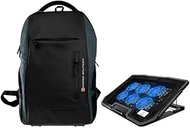 Combo of Laptop Backpack with Quick Access Pockets, Travel Backpack for Men, 29L, Black & Grey, 1 & 