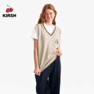 [KIRSH] MIDDLE CHERRY V-NECK KNIT VEST | 23SS | Korean | Korean Style | Korean Knit | Korean Brand |