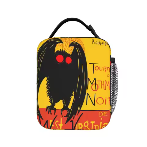 Mothman Insulated Lunch Bag Monster Hunter World Rise Game Kanji Risemonster Cooler Bag Tote Lunch B