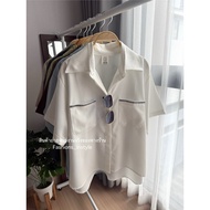 [Chest 46] Soft Cotton Blend Shirt Cutwork Embroidered Bag (FC3)
