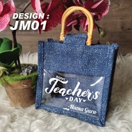 Teacher's Day Gift / Hadiah Hari Guru Jute Bag Mini Special