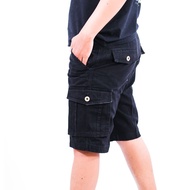 Celana Pendek Pria Dewasa Kargo Laki Laki Kece Santai 3 4 Katun Kanvas Abu Tua Cendy Cargo Cardinal