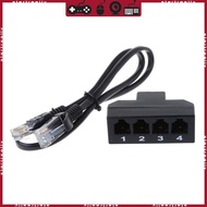 STA RJ45 to RJ11 Adapter Connector RJ45 8P8C Male to 4 RJ11 6P4C Female Converter