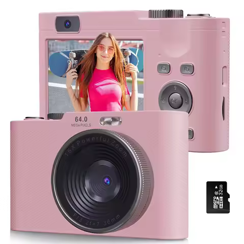 4K30FPS Digital Camera with Autofocus | 48MP Ultra-Compact Vlogging Camera for Photography | 16X Dig