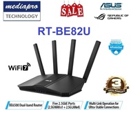 ASUS RT-BE82U Dual-band WiFi 7 (802.11be) Smart AiMesh Router, 6500 Mbps, Five 2.5GbE ports - 3 Year