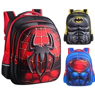 Elementary School Students Cartoon Schoolbag Boy Backpack Toddler Bag Superman Style 3D Three-Dimensional Hard Shell Spiderman Batman 5