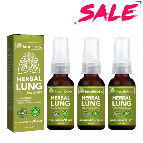 30ml Lung Herbal Cleanser Spray Help Breathing Smokers Clear Nasal Mist Clear Throat Promotes Smooth