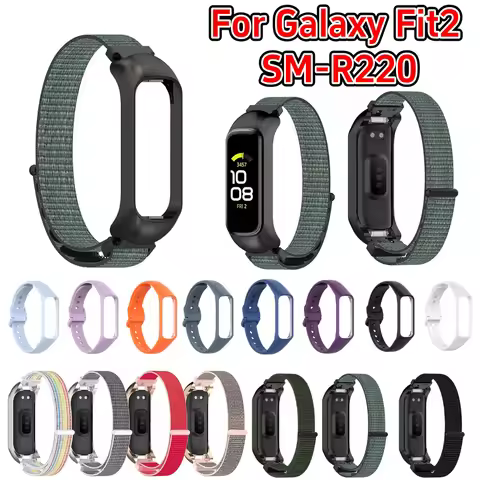 Silicone/Nylon Strap For Samsung Galaxy Fit2 SM-R220 Replacement Sport Band Wristband Comfortable Wr