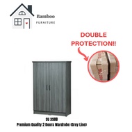 DIY 衣橱/衣柜 2 Doors 6 Compartments Wardrobe Size H122 W80 D39.5cm /Almari/High Quality Wardrobe/Magic 
