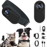 Cat Collar Camera, HD Pet Camera with 0.96 Inch LCD Screen, Pet Sport Action Camera Dog Collar Camer