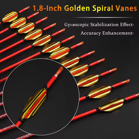 12pcs Carbon Arrow Spine 400-1000 target Archery ID4.2 1.8inch Spin Vanes pin Nock 80gr Point Recurv