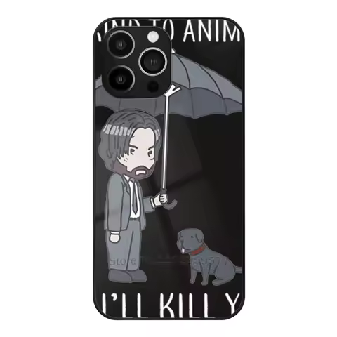 John Wick Tempered Glass Case For Iphone 16 15 14 13 12 11 Pro Max X 7 Plus Case John Wick Johnwick 