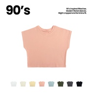 Core - 90s T-Shirt เสื้อยืดไหล่ล้ำทรงวินเทจ ผ้าออร์แกนิคคอตตอน เสื้อผ้ารักษ์โลก