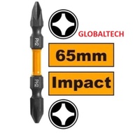 INGCO MATA OBENG IMPACT PH2+PH2 65MM IMPACT SCREWDRIVER BIT MAGNET