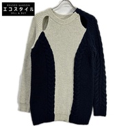 3.1 Phillip Lim 海軍藍 x 象牙白絞花針織上衣，S 碼 [二手]