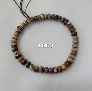 (天然水晶) 勇氣 除負 彼得石盤珠手串 手鏈 6m