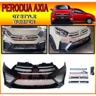 PERODUA AXIA 2017-2021 GT STYLE FRONT BUMPER WITH DAYLIGHT LED (GT) MATERIAL FIBER AXIA GT BUMPER DEPAN AXIA BODYKIT