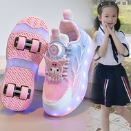 Children Runaway Shoes Roller Skate Girls Shoes Roller Walking Shoes Hidden Skate Skate Laces Wheel 
