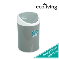 ECO LIVING 5.5Ltr Rubbish Bin With Swing Lid Cover,Space Save Bathroom Kitchen Office Swing Dustbin,