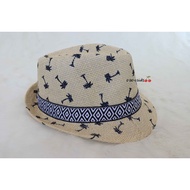 F13 coconut motif Fedora hat / Imported Fedora hat / Men's hat