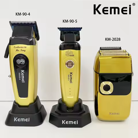 Kemei Rechargeable Hair Clippers Professional Hair Trimmer Barber Trimmer Men's Electric Shaver KM-9