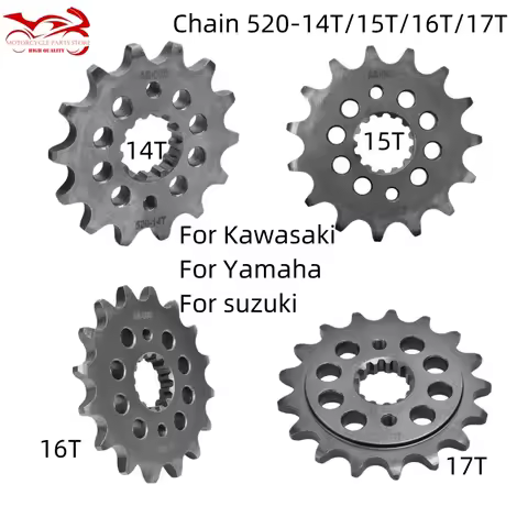 520-14/15/16/17T Front Sprocket For Suzuki GS500 H/E/F Kawasaki ZR550 KLE500/400 EL/GPZ/EX/EN/ER500/