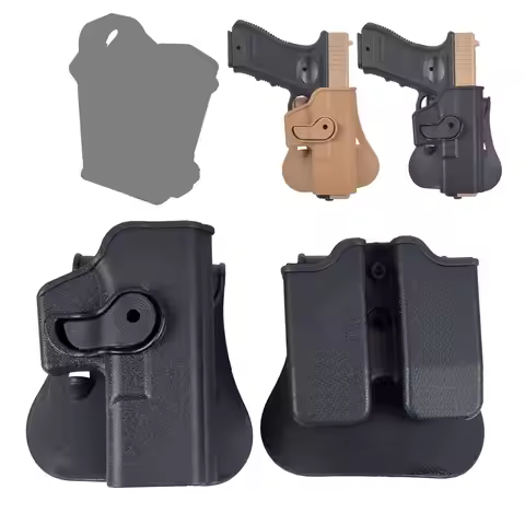 Tactical Outdoor Gun Holster for GLock 17 19 Magazine Speed Pouch Shooting 9mm Loader Colt 1911 M92 