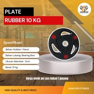 HANOVER FITNESS | Rubber plate 10 kg weight plate weight fitness equipment rubber plate rubber gym p