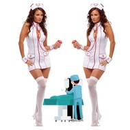 Halloween Costume Adult Female Sexy Suit Nurse Cosplay Open Chest Zipper Sexy Sexy Nurse Dress