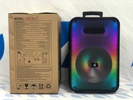 KTS-1575 12'Inch LED Portable Super Bass Speaker Bluetooth/USB/TF/LED Light