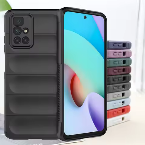 For Cover Redmi 10 Case For Redmi 10 Capas Shockproof Rubber Soft TPU Full Lens Protective For Funda