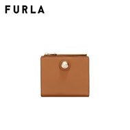 FURLA กระเป๋าสตางค์ผู้หญิง รุ่น SFERA S COMPACT BIFOLD SLIM สี BRANDY