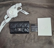 🈹️Chanel黑色牛皮銀扣Flap Card Holder(有單)AP0214 Chanel Classic Card Holder Caviar Wallet CF