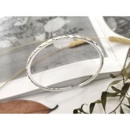 999 Solid Silver C Type ladies bangle 999 足银女装手镯