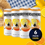 Brothers Best of the Zest Cider with Lemon & Orange - Pack of 6 x 330ml Cans [Natural & Low-Sugar Ci