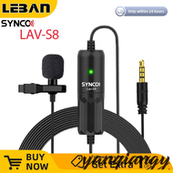 [yanq] SYNCO LAV-S8 Revers Microphone Professionnel 3.5mm TRRS/TRS Filaire Audio Lavalier Condensateur Microfone Mic VS BOYA BY-M1 Top Cadeau