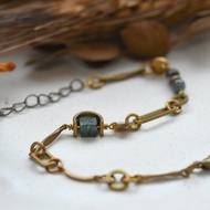 格林│ 水草瑪瑙x黃銅 │ 黃銅手鍊