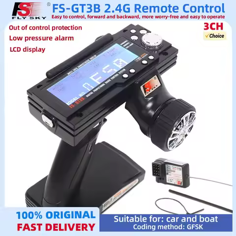 FlySky GT3B FS-GT3B 2.4G 3CH transmitter RC System Gun Controller with FS GR3E Receiver For RC Car B