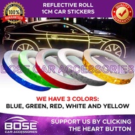 Reflective Sticker for Car Motorcycle Bicycle Wheels 1 ROLL 1CM WIDTH 5 COLORS TO CHOOSE!!!