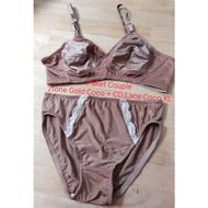 Triump Factory Bra Without Foam Size 38B Couple Package 2tone gold Coco + CD Lace Coco XLlimited Sto